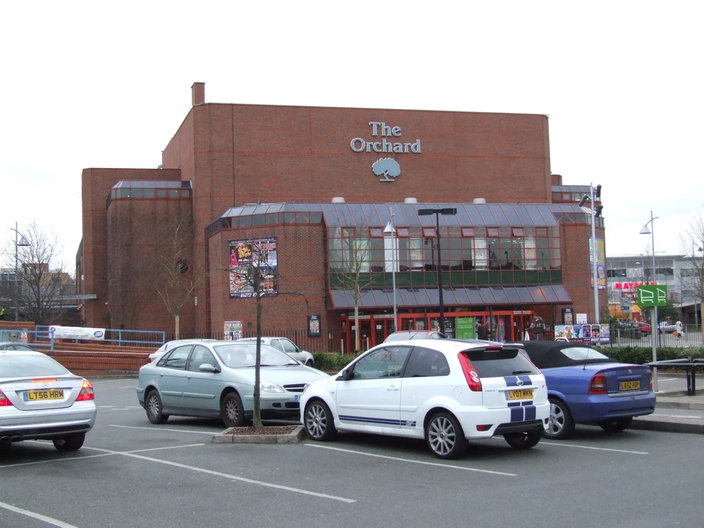 The Orchard Theatre in Home Gardens, Dartford, photographed in 2008, before the roof works that closed it