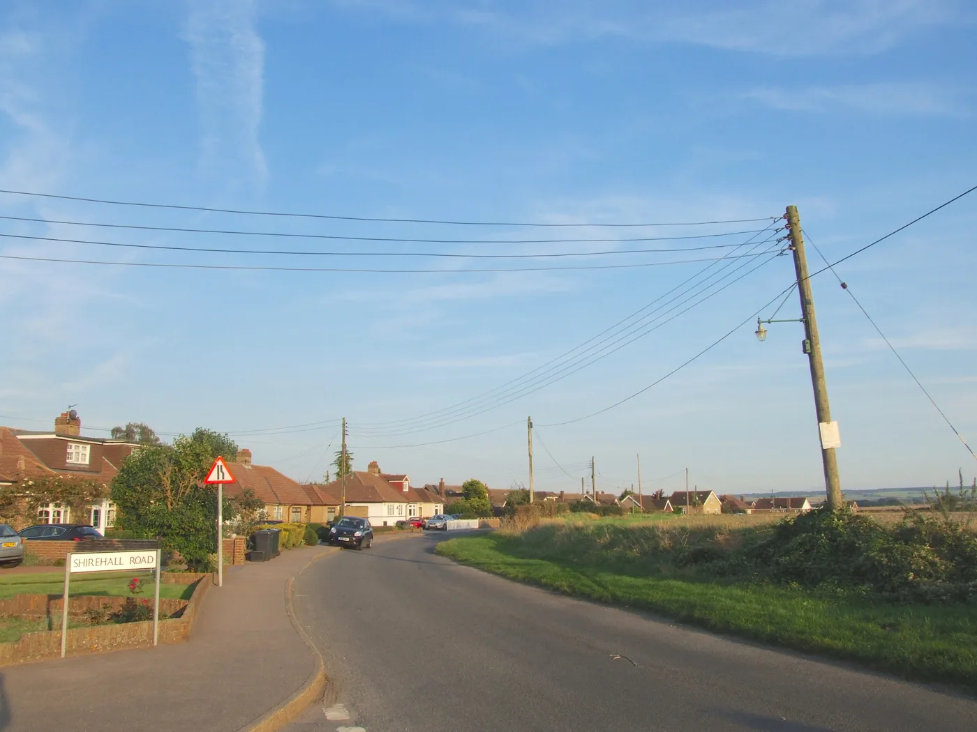 Shirehall Road, Hawley. The photograph does not show the allotment site.