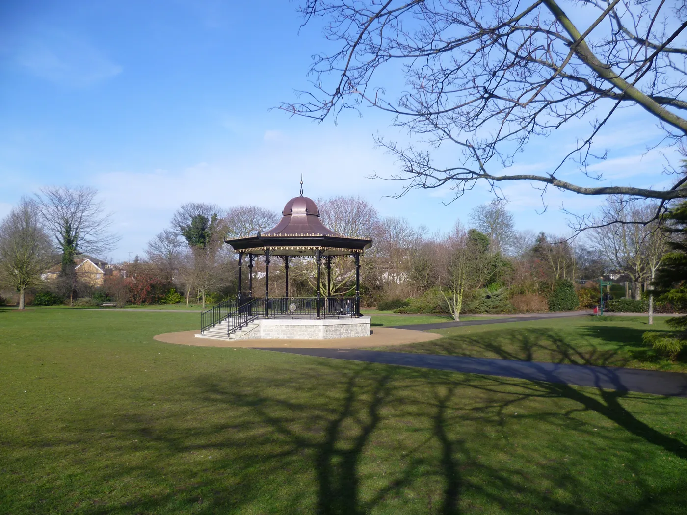 The bandstand in Central Park, Dartford, home of the Saturday parkrun